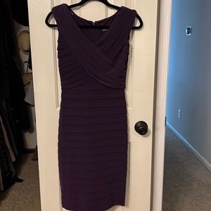 Adrianna Papell scalloped purple dress - size 4